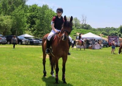 girl on horse for riding lessons